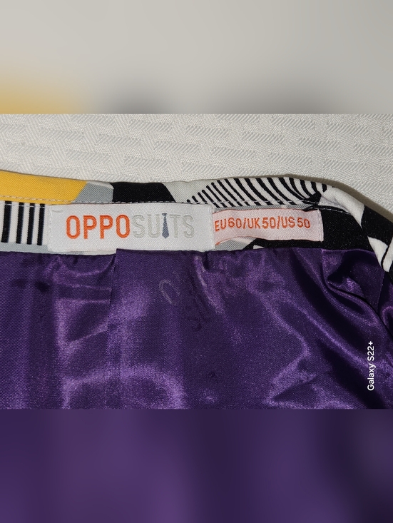 OppoSuits "Testival" Retro TV Pattern Blazer - Sz 50.  #G12 - Picture 12 of 16